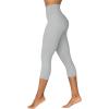 imageSunzel Sunzfly Capri Leggings for Women High Waisted Yoga Pants with Tummy Control for Workout Running GymGray