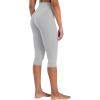 imageSunzel Sunzfly Capri Leggings for Women High Waisted Yoga Pants with Tummy Control for Workout Running GymGray