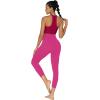imageSunzel Sunzfly Capri Leggings for Women High Waisted Yoga Pants with Tummy Control for Workout Running GymHot Pink