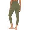 imageSunzel Sunzfly Capri Leggings for Women High Waisted Yoga Pants with Tummy Control for Workout Running GymOlive Green