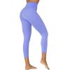 imageSunzel Sunzfly Capri Leggings for Women High Waisted Yoga Pants with Tummy Control for Workout Running GymPeriwinkle