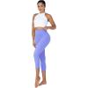 imageSunzel Sunzfly Capri Leggings for Women High Waisted Yoga Pants with Tummy Control for Workout Running GymPeriwinkle