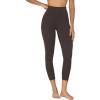 imageSunzel Sunzfly Capri Leggings for Women High Waisted Yoga Pants with Tummy Control for Workout Running GymSeal Brown