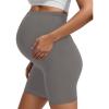 imageSunzel Maternity Biker Shorts Over The Belly 5 Pregnancy High Waisted Workout Running Athletic Gym Yoga ShortsCharcoal Gray