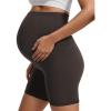 imageSunzel Maternity Biker Shorts Over The Belly 5 Pregnancy High Waisted Workout Running Athletic Gym Yoga ShortsSeal Brown