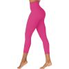 imageSunzel Sunzfly Capri Leggings for Women High Waisted Yoga Pants with Tummy Control for Workout Running GymHot Pink