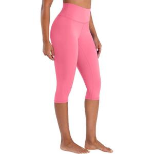 imageSunzel Sunzfly Capri Leggings for Women High Waisted Yoga Pants with Tummy Control for Workout Running GymBubble Pink