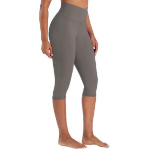 imageSunzel Sunzfly Capri Leggings for Women High Waisted Yoga Pants with Tummy Control for Workout Running GymCharcoal Gray