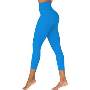 imageSunzel Sunzfly Capri Leggings for Women High Waisted Yoga Pants with Tummy Control for Workout Running GymClassic Blue