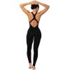 imageSunzel Womens Sleeveless Body Suit with Butt Scrunch Leggings and Builtin Pad Seamless Ribbed Sexy Racer Back Jumpsuit