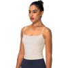 imageSunzel Spaghetti Strap Tank Top for Women Double Lined Camisole Square Neck Cami Top Summer Undershirts Going Out BasicsBeige