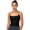 imageSunzel Spaghetti Strap Tank Top for Women Double Lined Camisole Square Neck Cami Top Summer Undershirts Going Out BasicsBlack