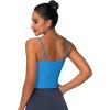 imageSunzel Spaghetti Strap Tank Top for Women Double Lined Camisole Square Neck Cami Top Summer Undershirts Going Out BasicsClassic Blue
