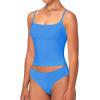 imageSunzel Spaghetti Strap Tank Top for Women Double Lined Camisole Square Neck Cami Top Summer Undershirts Going Out BasicsClassic Blue