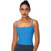 imageSunzel Spaghetti Strap Tank Top for Women Double Lined Camisole Square Neck Cami Top Summer Undershirts Going Out BasicsClassic Blue