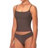 imageSunzel Spaghetti Strap Tank Top for Women Double Lined Camisole Square Neck Cami Top Summer Undershirts Going Out BasicsSeal Brown