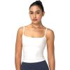 imageSunzel Spaghetti Strap Tank Top for Women Double Lined Camisole Square Neck Cami Top Summer Undershirts Going Out BasicsWhite