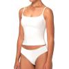 imageSunzel Spaghetti Strap Tank Top for Women Double Lined Camisole Square Neck Cami Top Summer Undershirts Going Out BasicsWhite