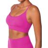 imageSunzel Sports Bra for Women CrissCross Open Back Adjustable Strappy Bras Workout Gym Padded Yoga Bra with Removable PadsHot Pink