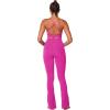 imageSunzel Sports Bra for Women CrissCross Open Back Adjustable Strappy Bras Workout Gym Padded Yoga Bra with Removable PadsHot Pink