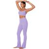 imageSunzel Sports Bra for Women CrissCross Open Back Adjustable Strappy Bras Workout Gym Padded Yoga Bra with Removable PadsLilac