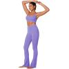 imageSunzel Sports Bra for Women CrissCross Open Back Adjustable Strappy Bras Workout Gym Padded Yoga Bra with Removable PadsPeriwinkle