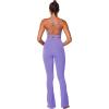 imageSunzel Sports Bra for Women CrissCross Open Back Adjustable Strappy Bras Workout Gym Padded Yoga Bra with Removable PadsPeriwinkle