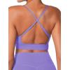 imageSunzel Sports Bra for Women CrissCross Open Back Adjustable Strappy Bras Workout Gym Padded Yoga Bra with Removable PadsPeriwinkle