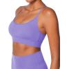 imageSunzel Sports Bra for Women CrissCross Open Back Adjustable Strappy Bras Workout Gym Padded Yoga Bra with Removable PadsPeriwinkle