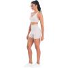 imageSunzel V Neck Strappy Sports Bras for Women Criss Cross Back Halter Yoga Bra Removable Cups Padded Workout Running Gym TopsBeige