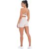 imageSunzel V Neck Strappy Sports Bras for Women Criss Cross Back Halter Yoga Bra Removable Cups Padded Workout Running Gym TopsBeige