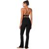 imageSunzel V Neck Strappy Sports Bras for Women Criss Cross Back Halter Yoga Bra Removable Cups Padded Workout Running Gym TopsBlack