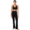 imageSunzel V Neck Strappy Sports Bras for Women Criss Cross Back Halter Yoga Bra Removable Cups Padded Workout Running Gym TopsBlack