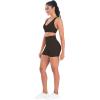 imageSunzel V Neck Strappy Sports Bras for Women Criss Cross Back Halter Yoga Bra Removable Cups Padded Workout Running Gym TopsSeal Brown
