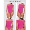 imageSunzel Womens Off Shoulder Sleeveless Crop Top Y2K Trendy Going Out Tank Shirt Asymmetrical Neckline ampamp Ruched DetailHot Pink