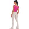 imageSunzel Womens Off Shoulder Sleeveless Crop Top Y2K Trendy Going Out Tank Shirt Asymmetrical Neckline ampamp Ruched DetailHot Pink