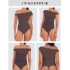 imageSunzel Womens Off Shoulder Sleeveless Crop Top Y2K Trendy Going Out Tank Shirt Asymmetrical Neckline ampamp Ruched DetailSeal Brown