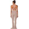 imageSunzel Womens Sports Bra Criss Cross Back Yoga Crop Top with Removable Pads Double Lined V Neck Wirefree Padded Workout BraBeige