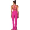 imageSunzel Womens Sports Bra Criss Cross Back Yoga Crop Top with Removable Pads Double Lined V Neck Wirefree Padded Workout BraHot Pink
