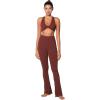 imageSunzel Womens Sports Bra Criss Cross Back Yoga Crop Top with Removable Pads Double Lined V Neck Wirefree Padded Workout BraWine Red