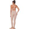 imageSunzel Womens VNeck Twist Sports Bra Low Impact with Removable Pads Cross Backless Straps Going Out Casual Padded BraletteBeige