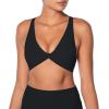 imageSunzel Womens VNeck Twist Sports Bra Low Impact with Removable Pads Cross Backless Straps Going Out Casual Padded BraletteBlack