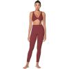 imageSunzel Womens VNeck Twist Sports Bra Low Impact with Removable Pads Cross Backless Straps Going Out Casual Padded BraletteWine Red