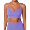 imageSunzel Sports Bra for Women CrissCross Open Back Adjustable Strappy Bras Workout Gym Padded Yoga Bra with Removable PadsPeriwinkle
