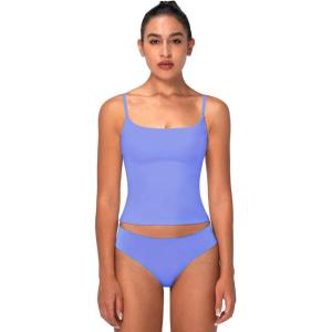 imageSunzel Spaghetti Strap Tank Top for Women Double Lined Camisole Square Neck Cami Top Summer Undershirts Going Out BasicsPeriwinkle