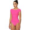 imageSunzel Open Back Tops for Women Sexy Going Out Top Double Lined Backless Shirt Y2K Crop Basic Tee Shirts for Casual WorkoutHot Pink