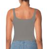 imageSunzel Womens Square Neck Tank Top Longline Workout Yoga Sleeveless Double Lined Basic Tight T Shirts Going Out Casual TopsCharcoal Gray