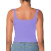 imageSunzel Womens Square Neck Tank Top Longline Workout Yoga Sleeveless Double Lined Basic Tight T Shirts Going Out Casual TopsPeriwinkle