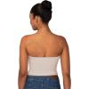 imageSunzel Womens Strapless Sexy Tube Top Double Lined Sleeveless Crop Top Summer Basic Bandeau Tops for Layering or Going OutBeige