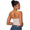 imageSunzel Womens Strapless Sexy Tube Top Double Lined Sleeveless Crop Top Summer Basic Bandeau Tops for Layering or Going OutBeige
